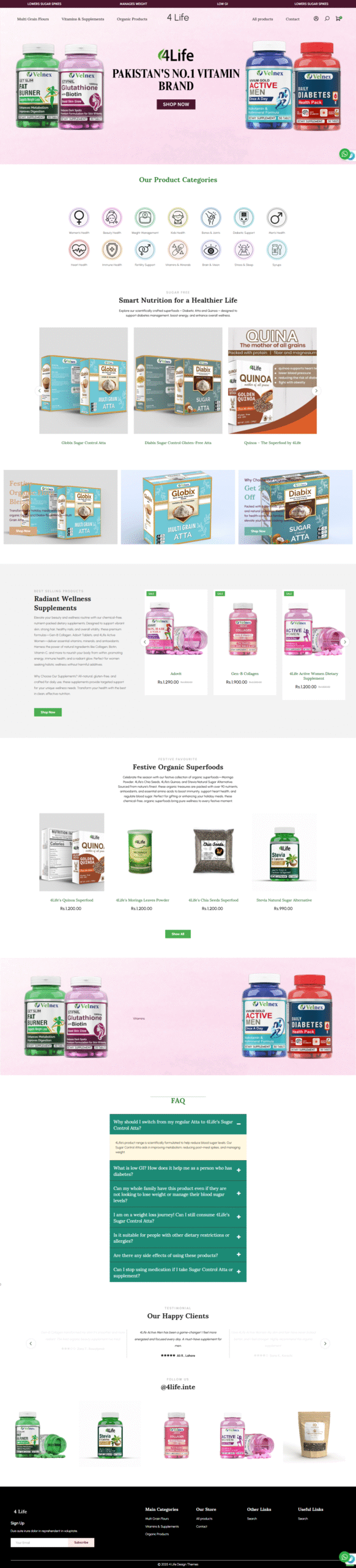 4 Life website screenshot 5