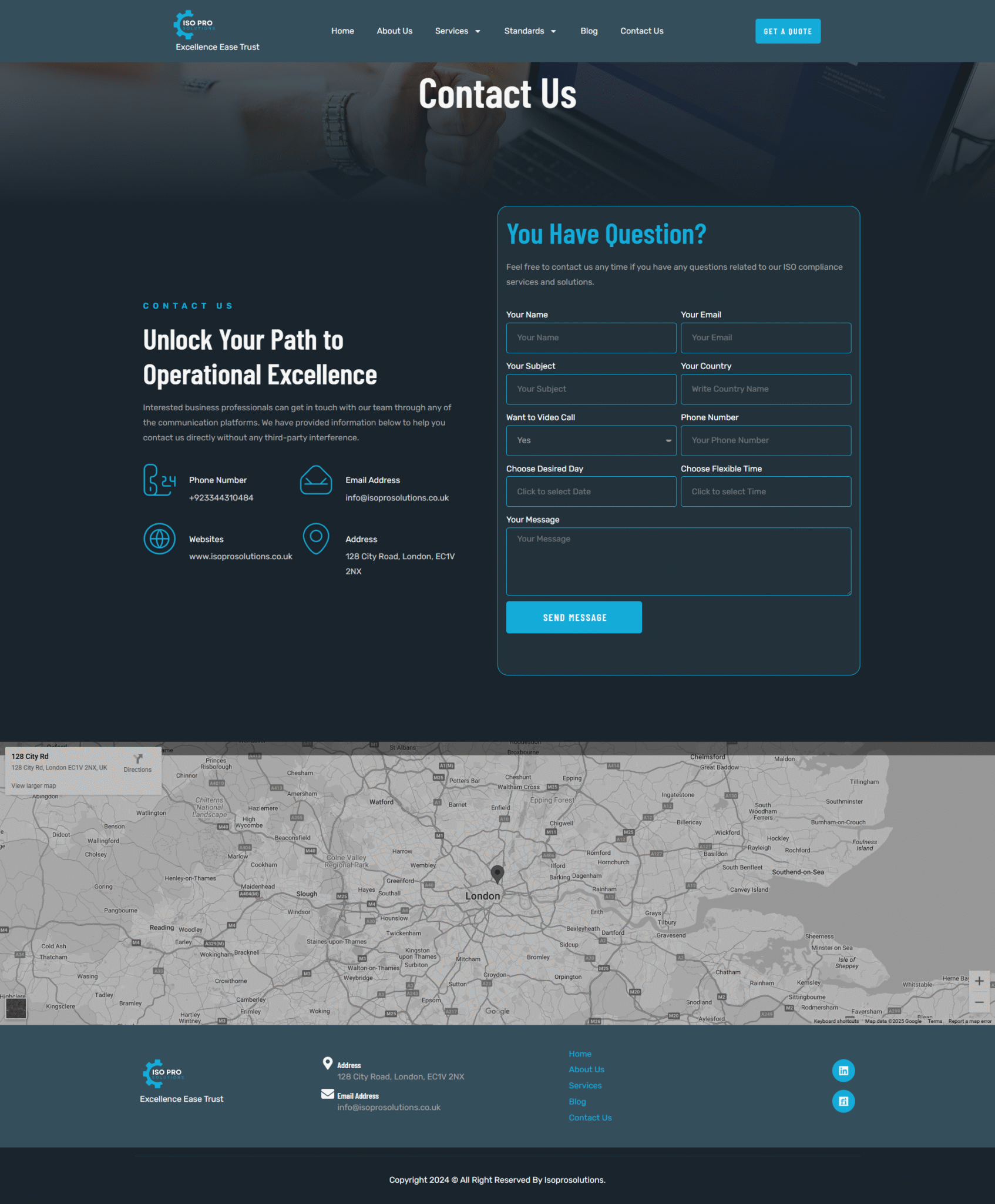 Iso Pro Solutions website screenshot 2