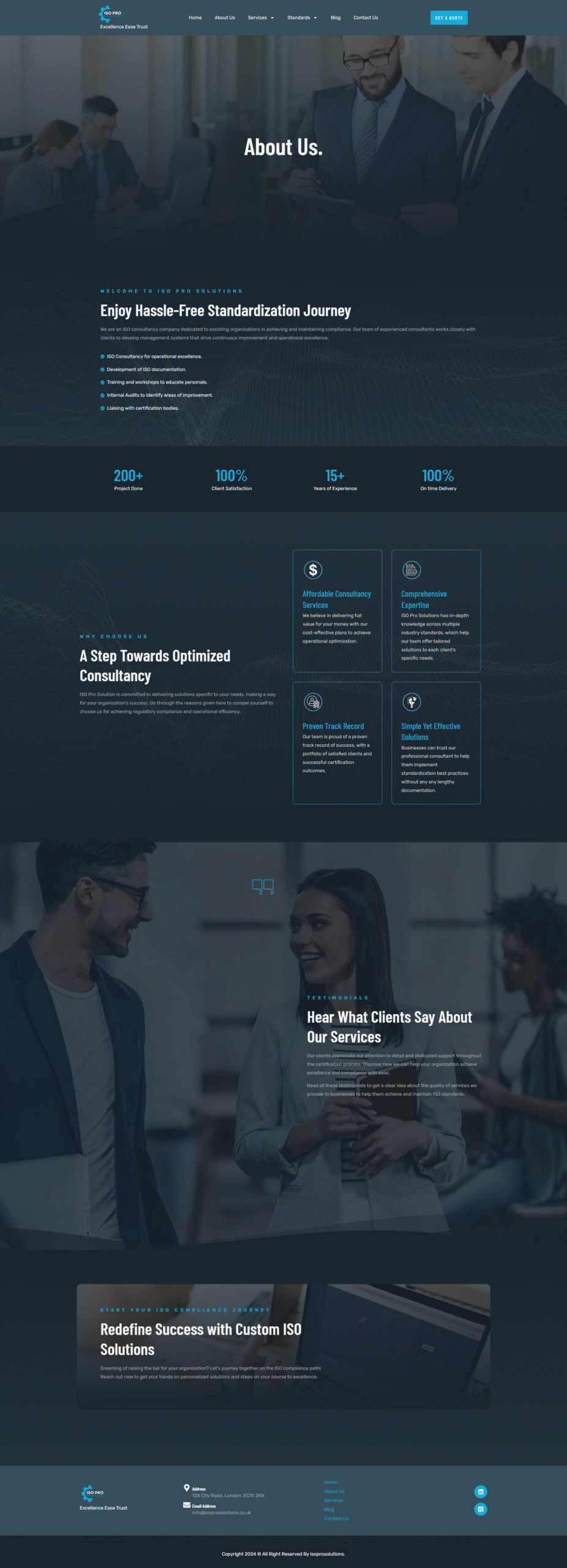 Iso Pro Solutions website screenshot 7